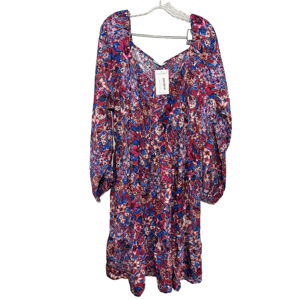 New Haptics by Holly Harper Womens 3XL Dress Floral Boho Boutique Plus Size